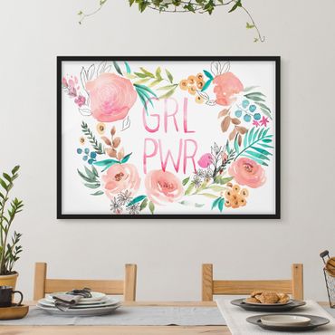Plakat w ramie - Pink Blossoms - Girl Power