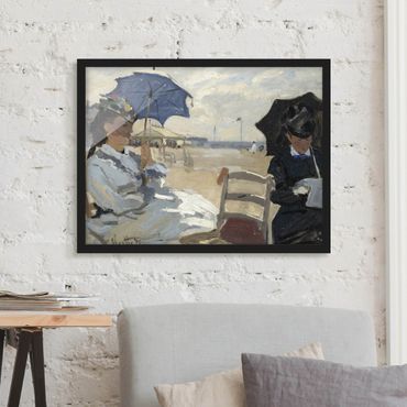 Plakat w ramie - Claude Monet - Plaża w Trouville