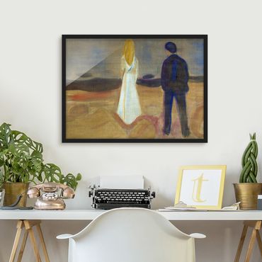 Plakat w ramie - Edvard Munch - Dwoje ludzi