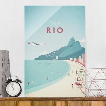 Obraz na szkle - Plakat podróżniczy - Rio de Janeiro