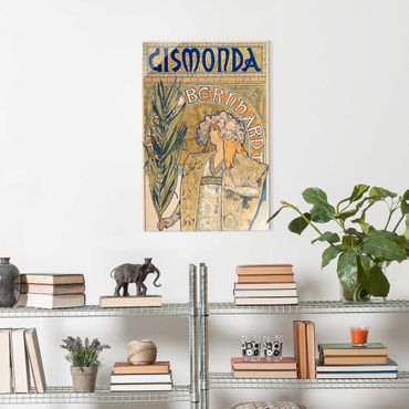 Obraz na szkle - Alfons Mucha - Plakat do sztuki Gismonda