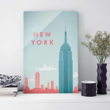 Obraz na szkle - Plakat podróżniczy - Nowy Jork