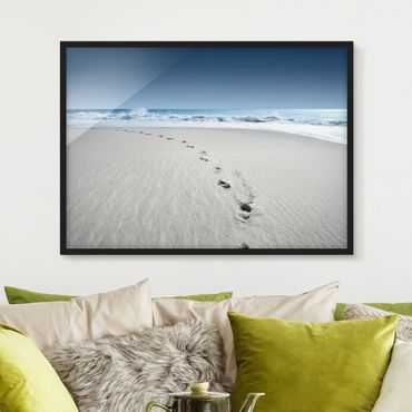 Plakat w ramie - Ścieżki na piasku