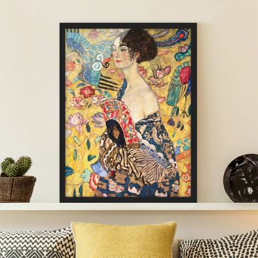 Plakat w ramie - Gustav Klimt - Dama z wachlarzem