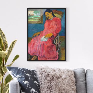 Plakat w ramie - Paul Gauguin - Kobieta melancholijna