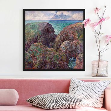 Plakat w ramie - Claude Monet - Grupa skalna Port-Goulphar