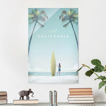 Obraz na szkle - Plakat podróżniczy - Kalifornia