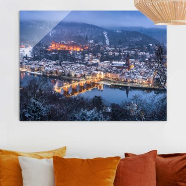 Obraz na szkle - Zima w Heidelbergu