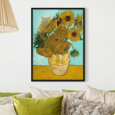 Plakat w ramie - Vincent van Gogh - Wazon ze słonecznikami