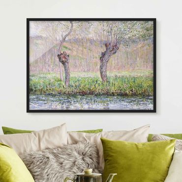 Plakat w ramie - Claude Monet - Drzewa wierzbowe na wiosnę
