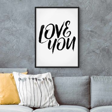 Plakat w ramie - Love You