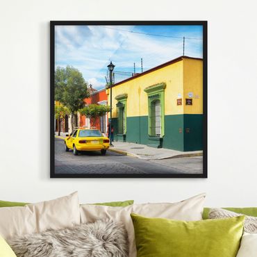 Plakat w ramie - Kolorowa ulica meksykańska