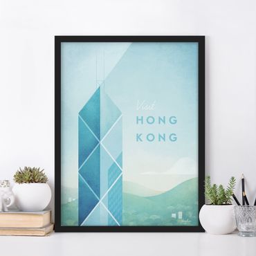 Plakat w ramie - Plakat podróżniczy - Hongkong