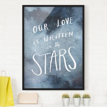 Plakat w ramie - Miłość niebieska - Gwiazdy