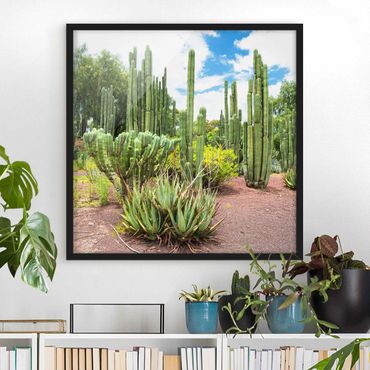 Plakat w ramie - Krajobraz z kaktusami