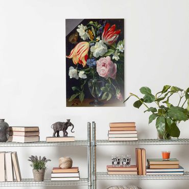 Obraz na szkle - Daniel Seghers - Wazon z kwiatami