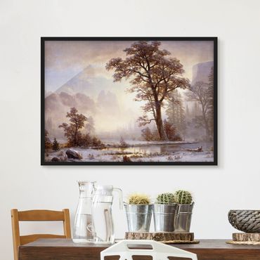 Plakat w ramie - Albert Bierstadt - Dolina Yosemite w śniegu