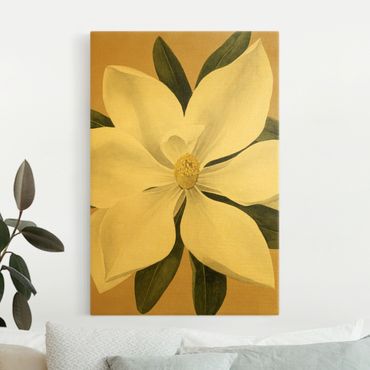 Złoty obraz na płótnie - Magnolia na złocie I