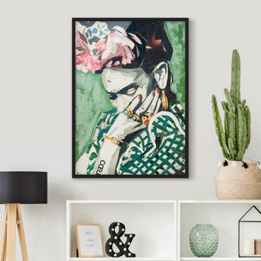 Plakat w ramie - Frida Kahlo - kolaż Nr 3