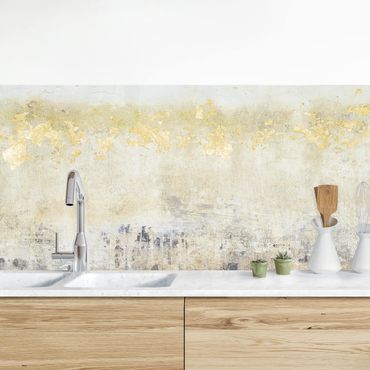 Panel ścienny do kuchni - Pola Złotego Koloru I