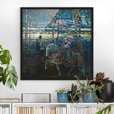 Plakat w ramie - Wassily Kandinsky - Para jeżdżąca konno