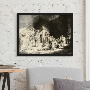 Plakat w ramie - Rembrandt van Rijn - Chrystus uzdrawia chorych