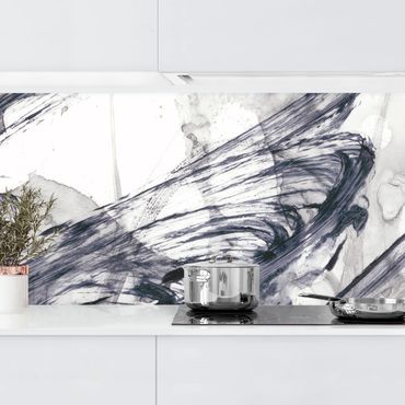 Panel ścienny do kuchni - Sonar czarno-biały I