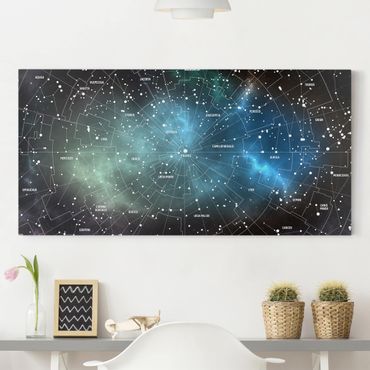 Obraz na płótnie - Obrazy gwiazd Mapa mgławic galaktyk