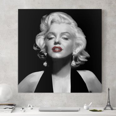 Obraz na płótnie - Marilyn z czerwonymi ustami