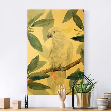 Złoty obraz na płótnie - Kakadu tropikalna I