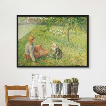 Plakat w ramie - Camille Pissarro - Pasterz gęsi