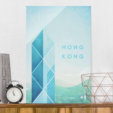 Obraz na szkle - Plakat podróżniczy - Hongkong