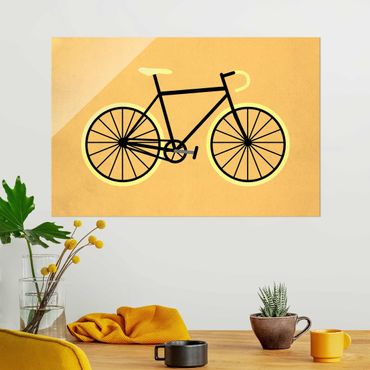 Obraz na szkle - Rower w kolorze żółtym