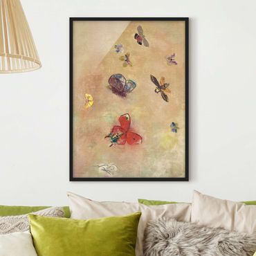 Plakat w ramie - Odilon Redon - Kolorowe motyle