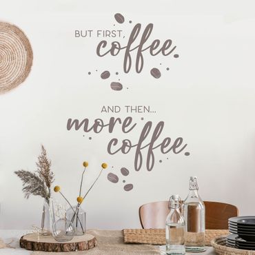 Naklejka na ścianę - A potem więcej kawy