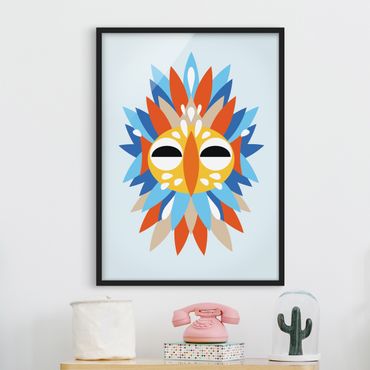 Plakat w ramie - Kolaż Etno Maska - Papuga