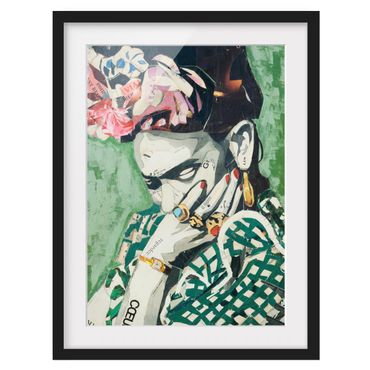 Plakat w ramie - Frida Kahlo - kolaż Nr 3
