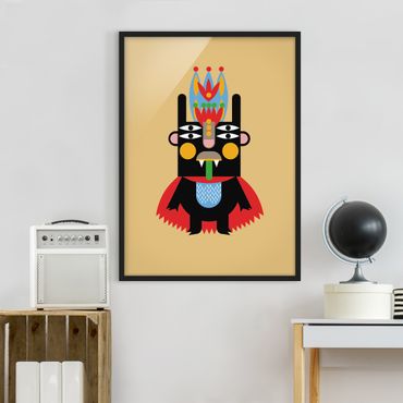 Plakat w ramie - Kolaż Etno Potwór - Król