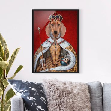 Plakat w ramie - Portret zwierzęcia - Królewna jamniczka