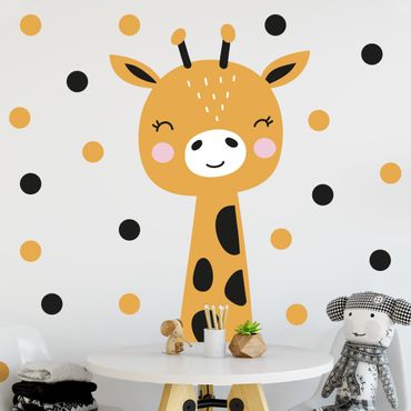 Naklejka na ścianę - Baby Żyrafa