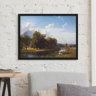 Plakat w ramie - Albert Bierstadt - Krajobraz rzeczny