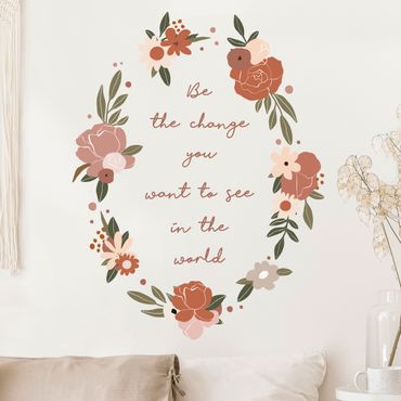 Naklejka na ścianę - Kwiaty - Bądź zmianą