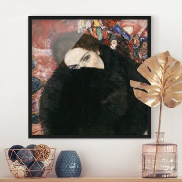 Plakat w ramie - Gustav Klimt - Dama z mufką