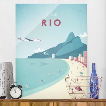 Obraz na szkle - Plakat podróżniczy - Rio de Janeiro