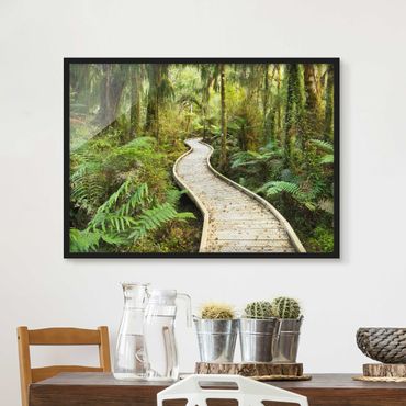 Plakat w ramie - Ścieżka w dżungli