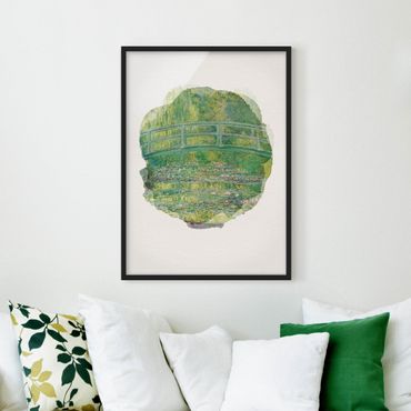 Plakat w ramie - Akwarele - Claude Monet - Mostek japoński