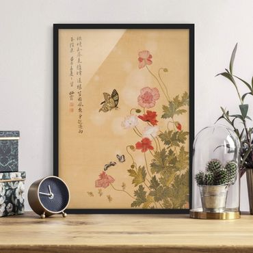 Plakat w ramie - Yuanyu Ma - Maki i motyle