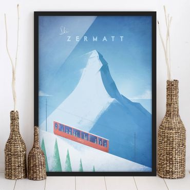Plakat w ramie - Plakat podróżniczy - Zermatt
