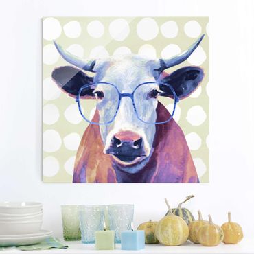 Obraz na szkle - Brillowane zwierzęta - krowa