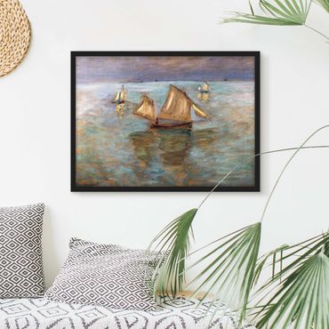 Plakat w ramie - Claude Monet - Łodzie rybackie
